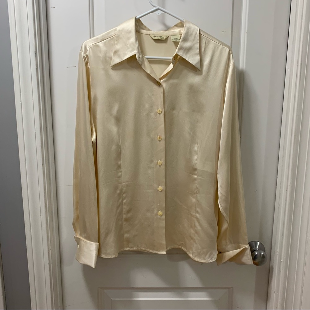 Eddie Bauer 100% silk dress shirt